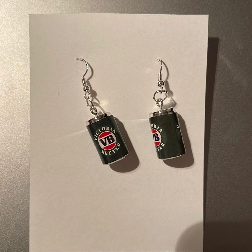 3/$20 handmade beer can earrings